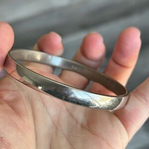 4/$100 MONET minimalist silver bangle bracelet 7 inches